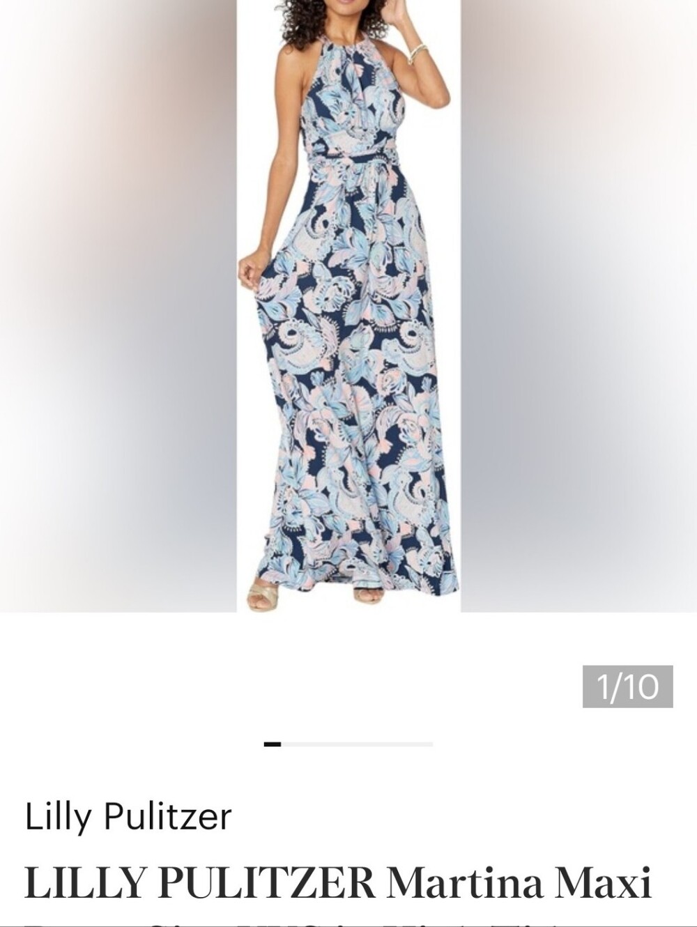 Lilly Pulitzer Blue Martina maxi dress in High Tide